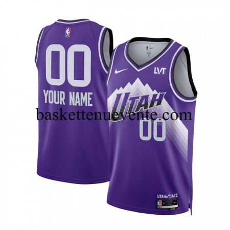 Maillot Basket Utah Jazz Personnalisé Nike 2023-2024 City Edition Violet Swingman - Homme